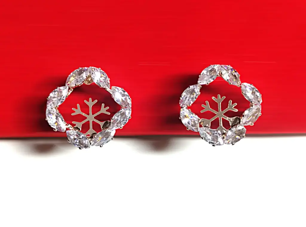 Snowflake Sparkle Stud Earrings ❄️✨ 