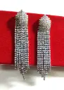 Statement Rhinestone Fringe Dangler Earrings 💖
