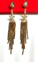 Elegant Gold Fringe Statement Earrings 💖