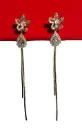 Floral Cascade Crystal & Chain Drop Earrings ✨
