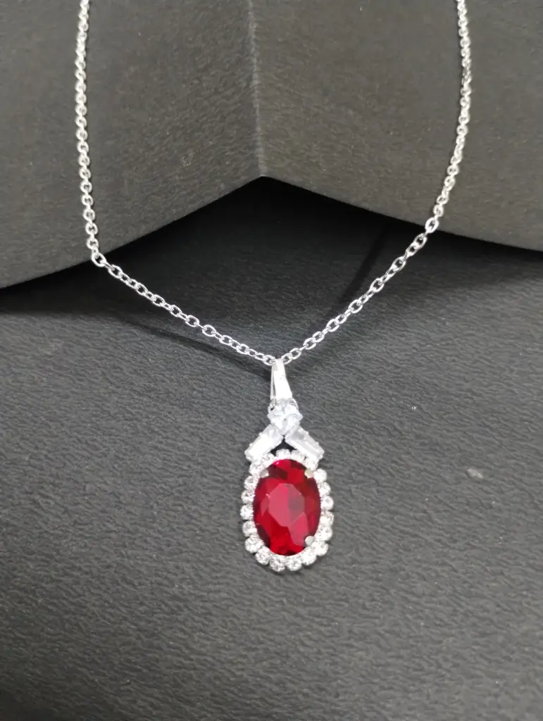 Sapphire Elegance Oval Pendant