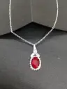 Sapphire Elegance Oval Pendant