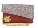 Embellished Floral Flap Clutch with Chain Strap 🌸✨