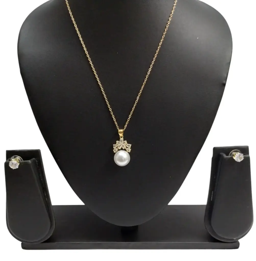 Classic Pearl Drop Pendant Set
