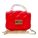 Quilted Mini Bag with Luminous Pearl Handle 💡