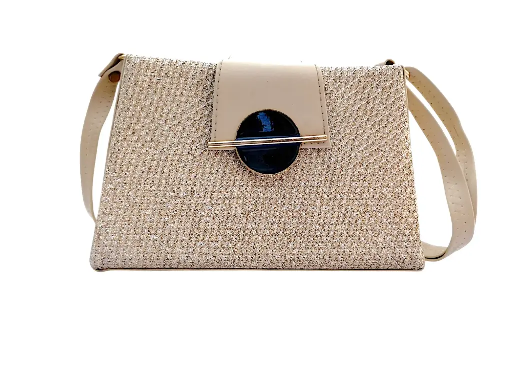 Geometric Pattern Handbag with Front Flap 👜