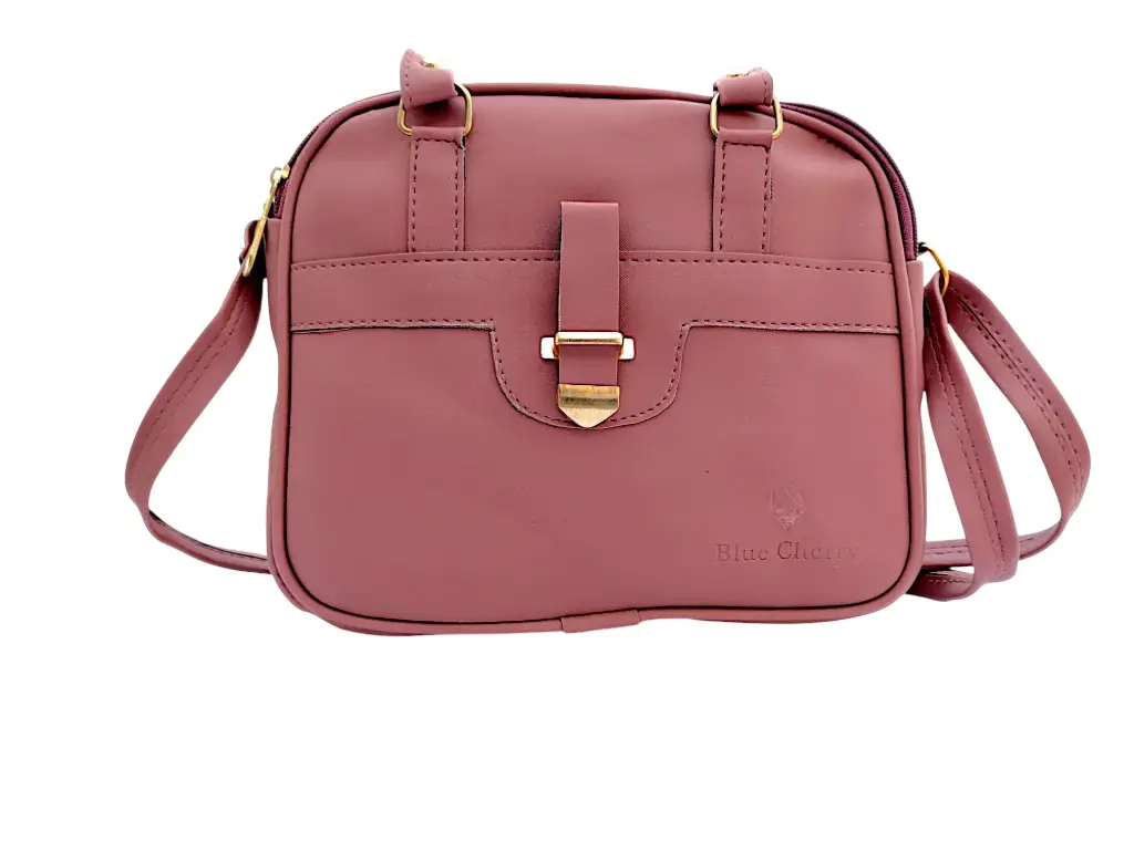 Curved Top-Handle Satchel with Metallic Bar 👜