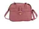 Curved Top-Handle Satchel with Metallic Bar 👜