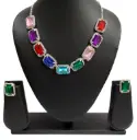 Rainbow Gemstone Necklace Set 🌈