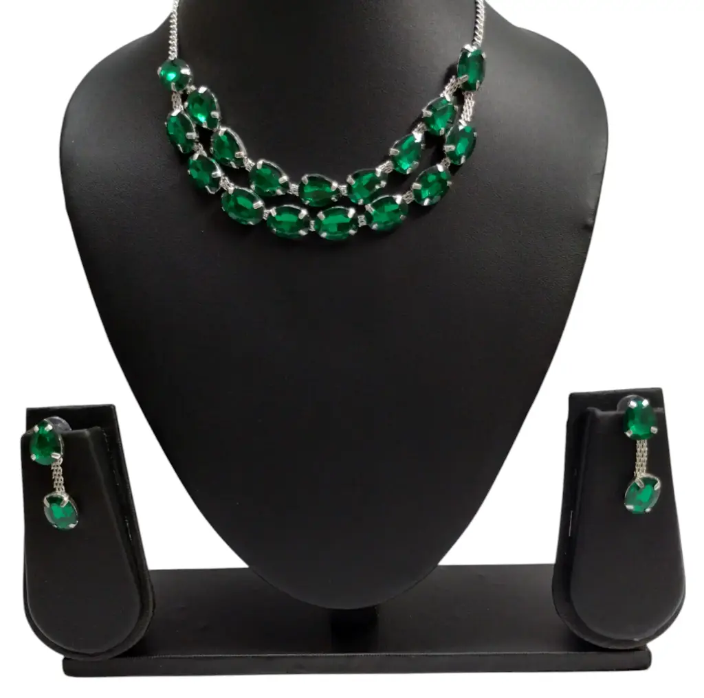 Sapphire Pear Cut Necklace Set 💎