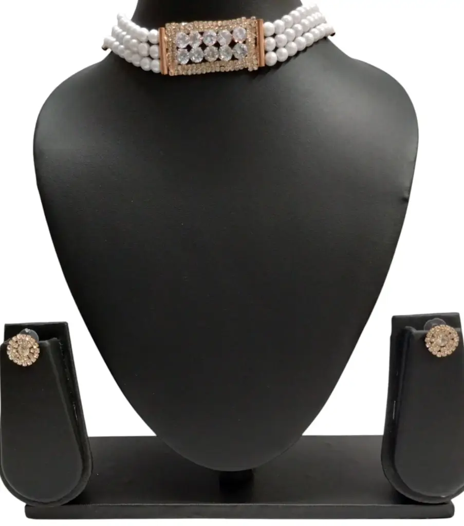 Pearl & Diamond Choker Set ✨