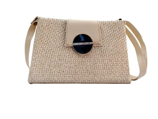 Geometric Pattern Handbag with Front Flap 👜