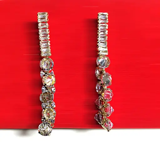 [KLE029] Dazzling Crystal Cascade Drop Earrings ✨