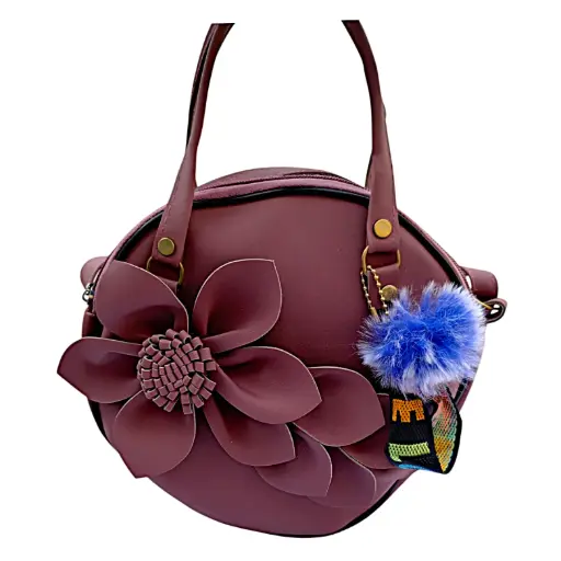 Artisan Print Triple-Compartment Top-Handle Bag 🌸🎒