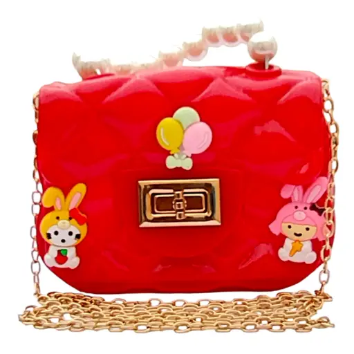 Quilted Mini Bag with Pearl Handle & Character Charm 👜🎀